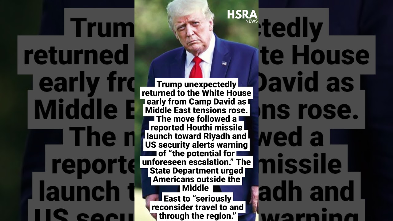 Trump Cuts Short Camp David Stay as Middle East Tensions Escalate #shorts #breakingnews #iran