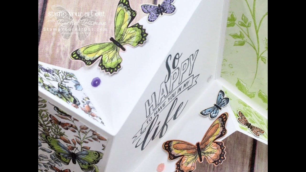 Botanical Butterfly Mini Miura Fold Card