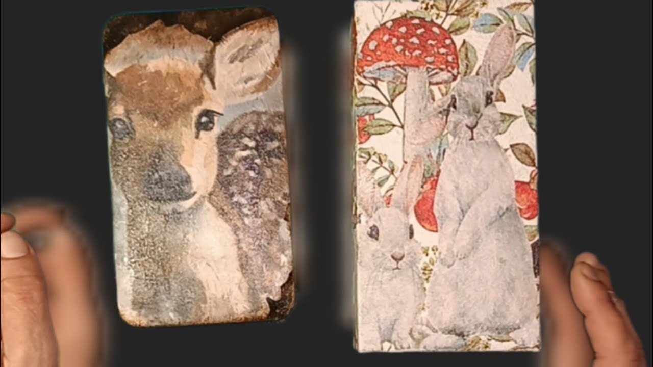 Como hacer DOBLE DECOUPAGE sobre la misma superficie .Y sobre un FONDO OSCURO