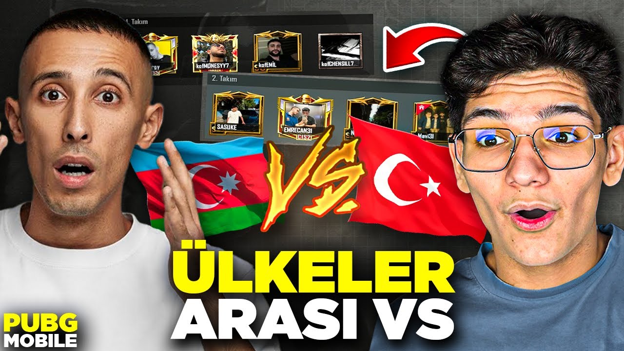 TÜRKİYE VS AZERBAYCAN! ÜLKELER ARASI VS - PUBG MOBİLE