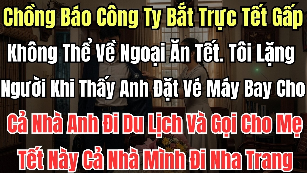 Chồng Báo Công Ty Bắt Trực Tết Gấp, Không Thể Về Ngoại Ăn Tết. Tôi Lặng Người Khi Thấy Anh Đặt Vé