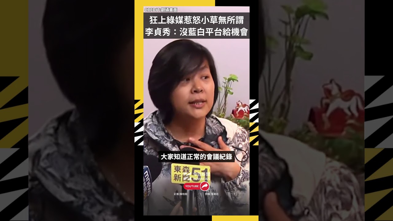 狂上綠媒惹怒小草無所謂 李貞秀：沒藍白平台給機會｜NOWNEWS