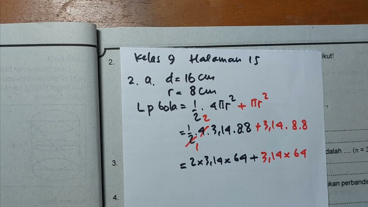 3 KELAS 9 LUAS BOLA PADAT buku pendamping hal 15 no 2 a - tikno layang5