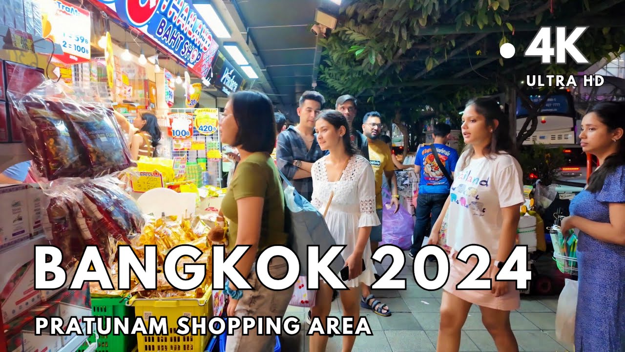 [4K UHD] Walking in Downtown Bangkok | Pratunam Area Night Shopping District