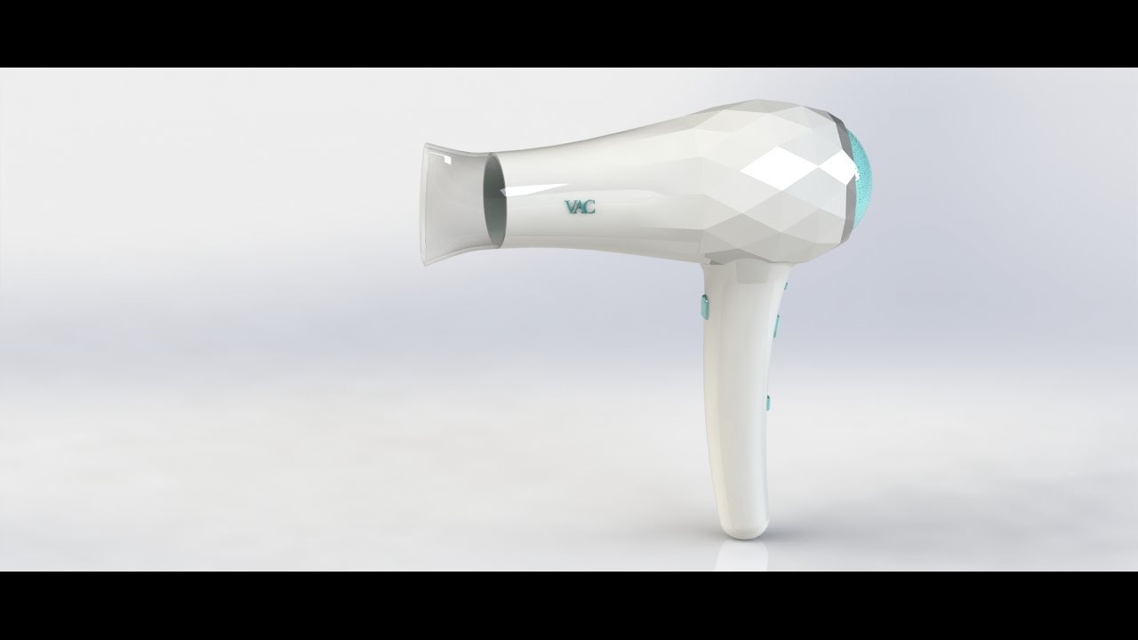 Solidworks Tutorial on Instyler Hairdryer