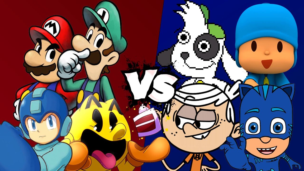MUGEN Battle - Mario/Luigi/MegaMan/Pac-Man vs Catboy/Lincoln Loud/Doki/Pocoyo