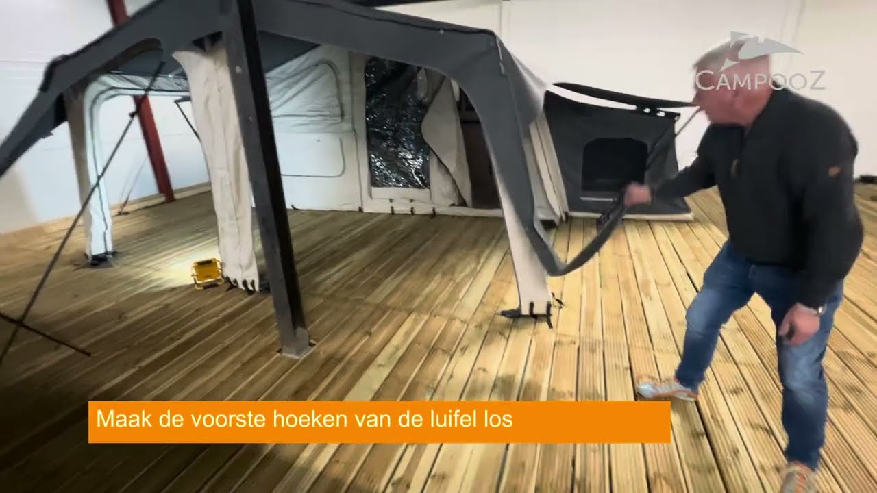 Campooz Tenttrailer  Lazy Jack - de vouwwagen inklappen