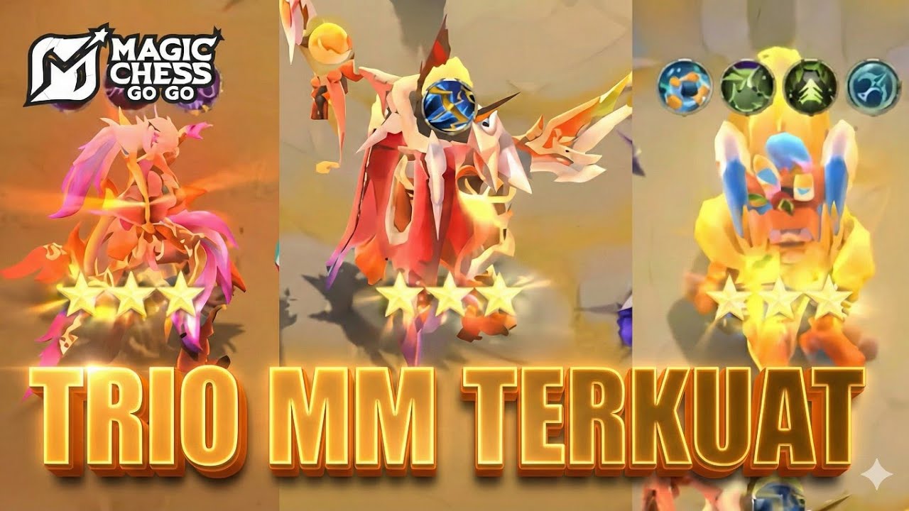 MUSUH AUTO NYERAH! Trio MM Bintang 3 Ratain Satu Map - Magic Chess Go Go