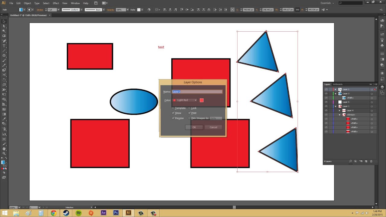 Adobe Illustrator CS6 for Beginners - Tutorial 57 - Layers Panel Options
