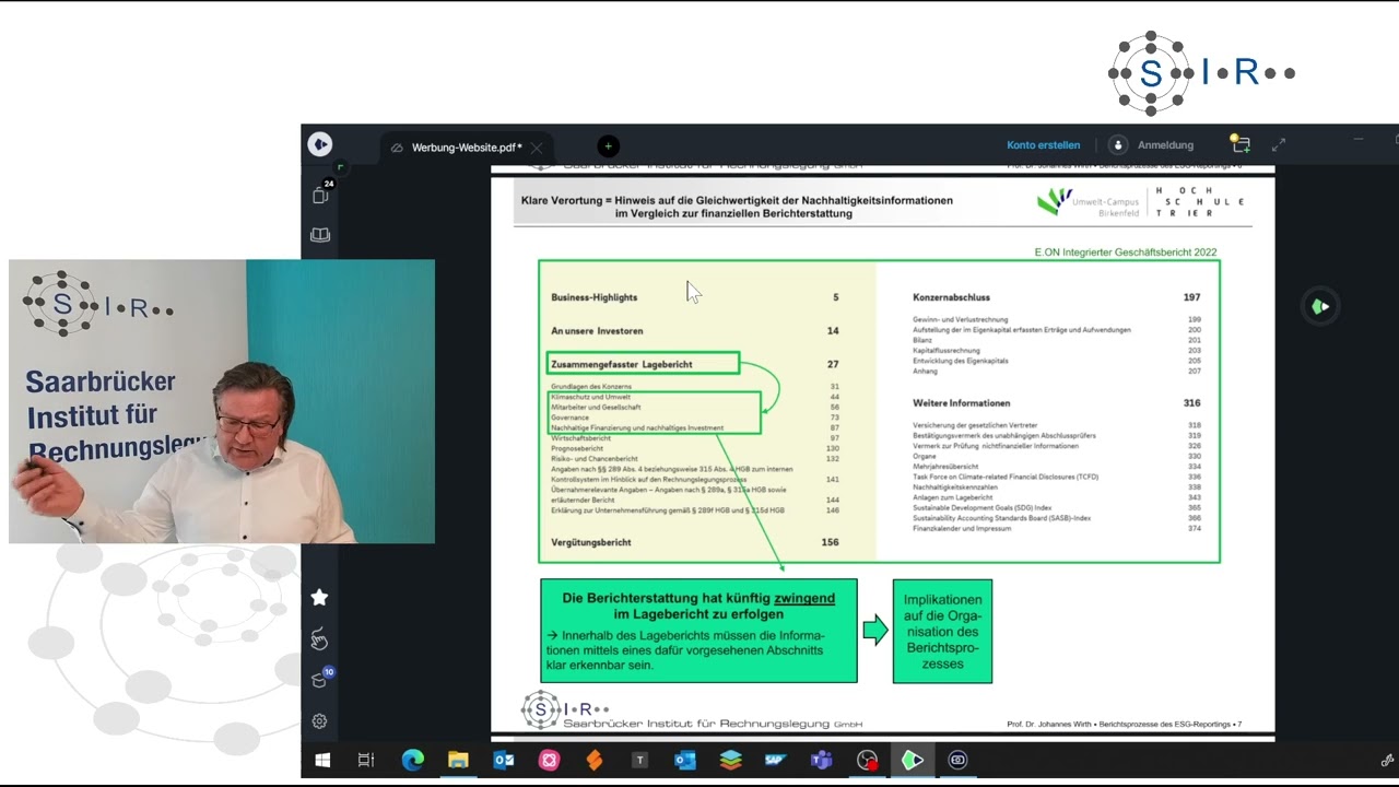 Berichtsprozesse zur Nachhaltigkeitsberichterstellung und die zugehörige Datenbeschaffung