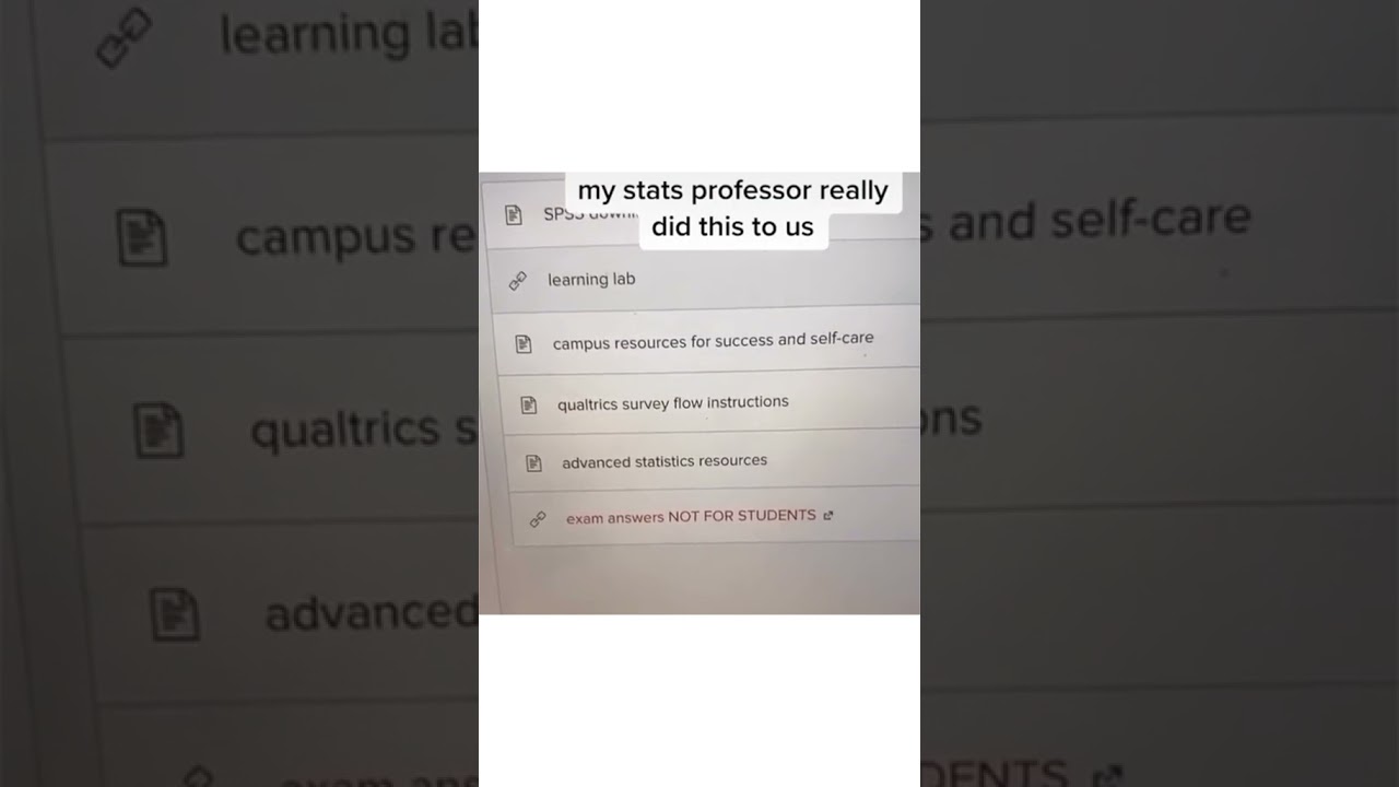 My Stats Professor Really Did This To Us!
