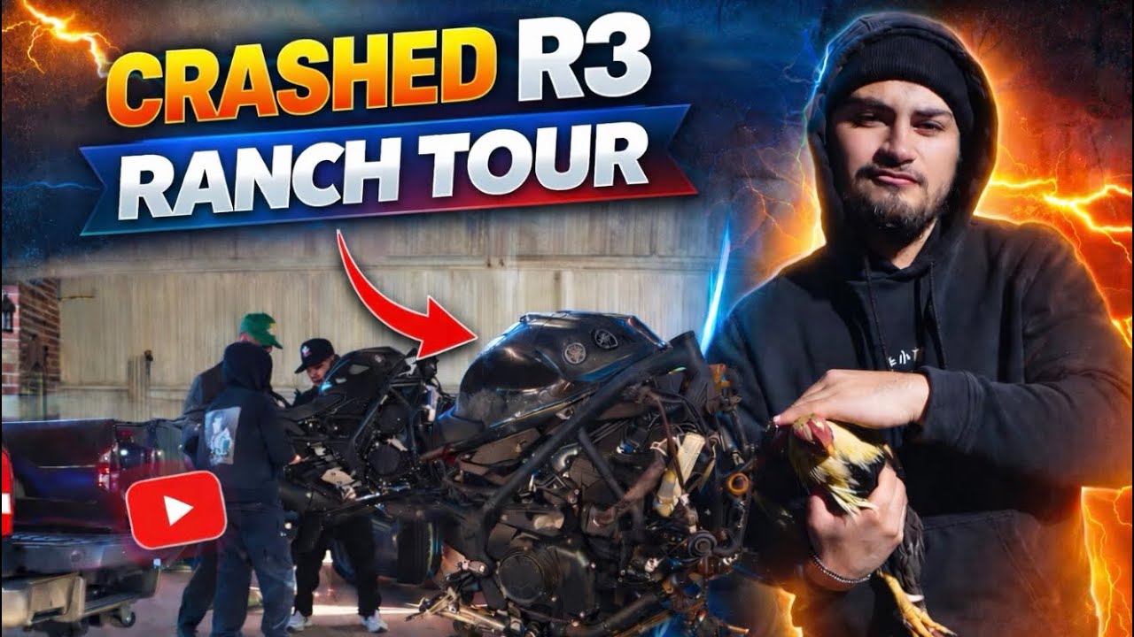 PICKING UP MY BOYS CRASHED R3 & RANCH TOUR? (worse than expected)