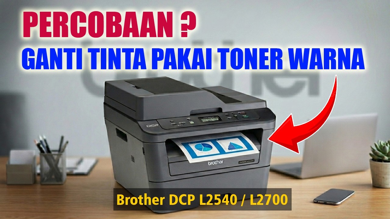 Berhasil❓Isi ulang tinta toner warna ke brother Dcp L2540 / l2700