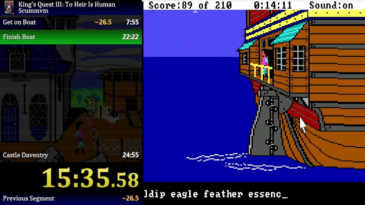 King's Quest III SPEEDRUN (Any% ScummVM) in 24 Minutes & 44 Seconds! ⛵