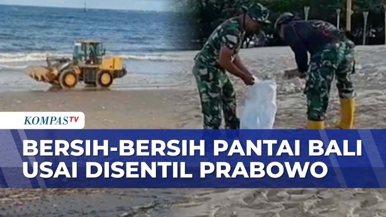 Aksi TNI-Polri, Relawan, hingga Siswa Bersih-Bersih Sampah di Pantai Kuta Bali Usai Ditegur Prabowo