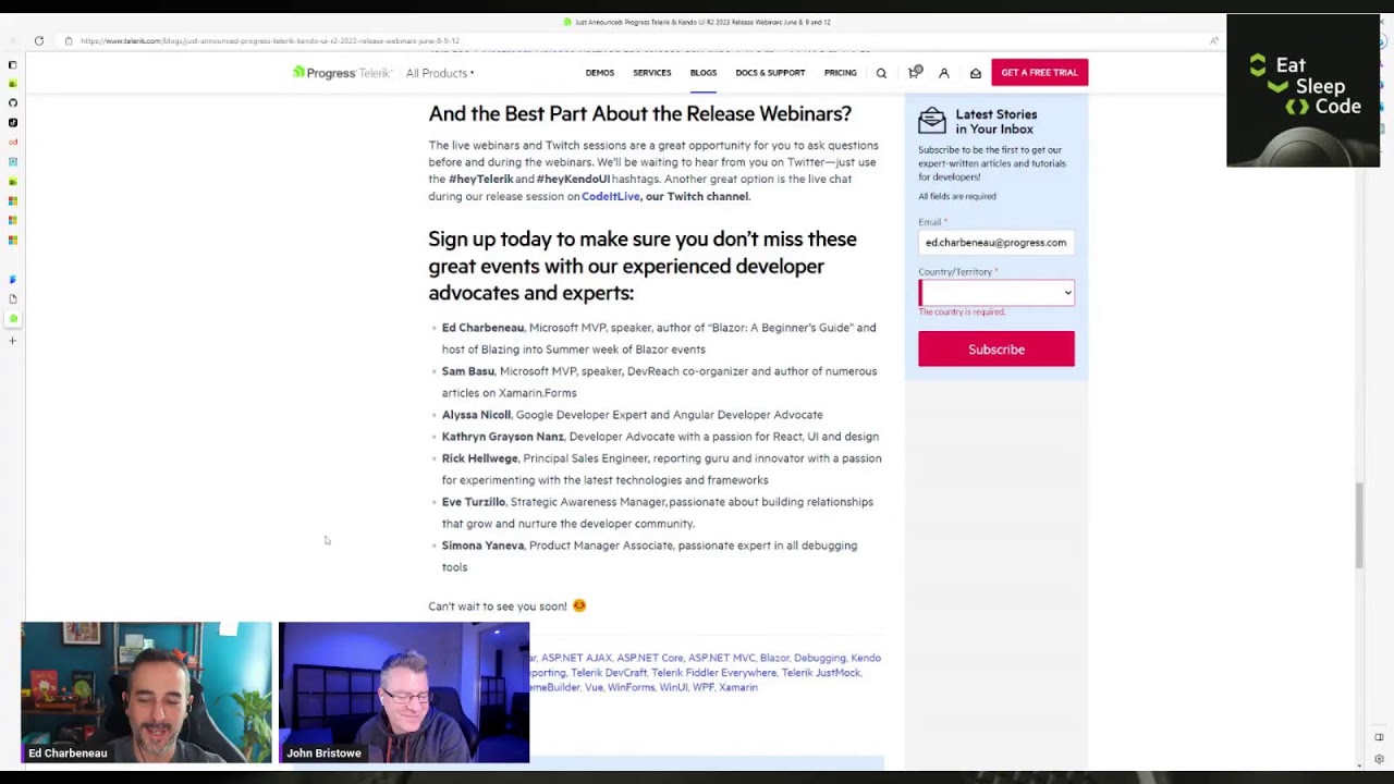 Eat, Sleep, Code with Ed Charbeneau