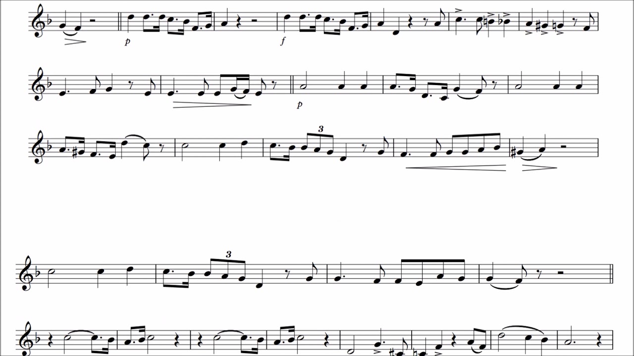 Trumpet Play-Along - To Molly from A Fareell to Saint Petersburg- Mikhail Glinka