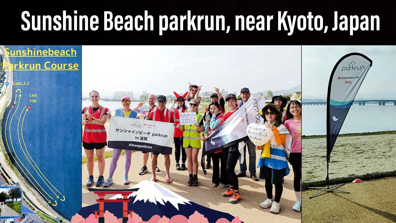 Sunshine Beach parkrun. Volunteering as Tail Walkers at Our First Japanese parkrun