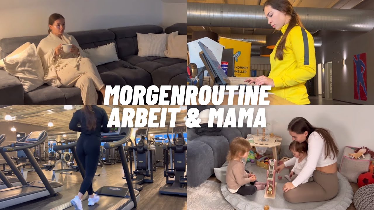Morgenroutine vor der Arbeit🤗|Fitness💪🏼 und Mama Alltag👩‍👧‍👧|LIFEOFBINII💗