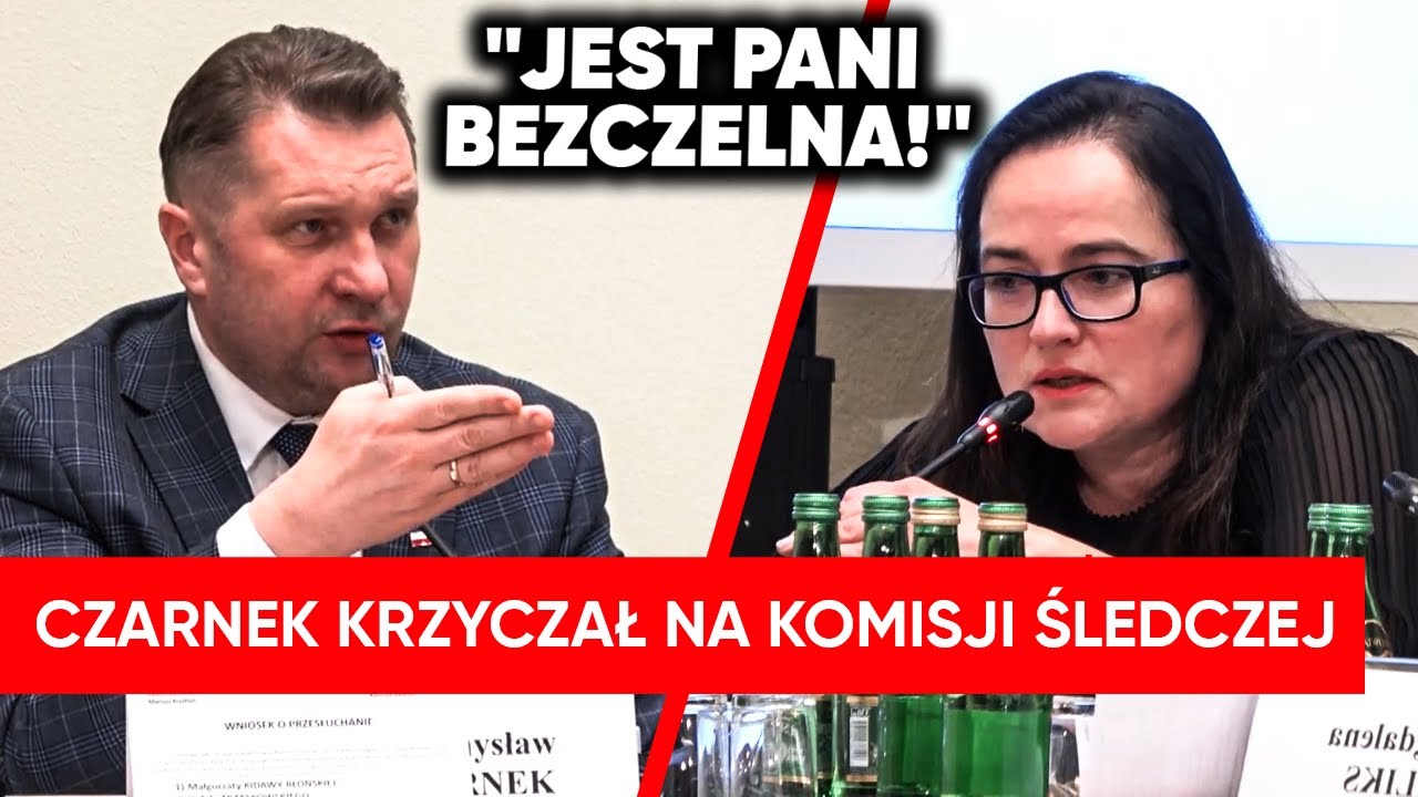 Czarnek grzmi na komisji. 