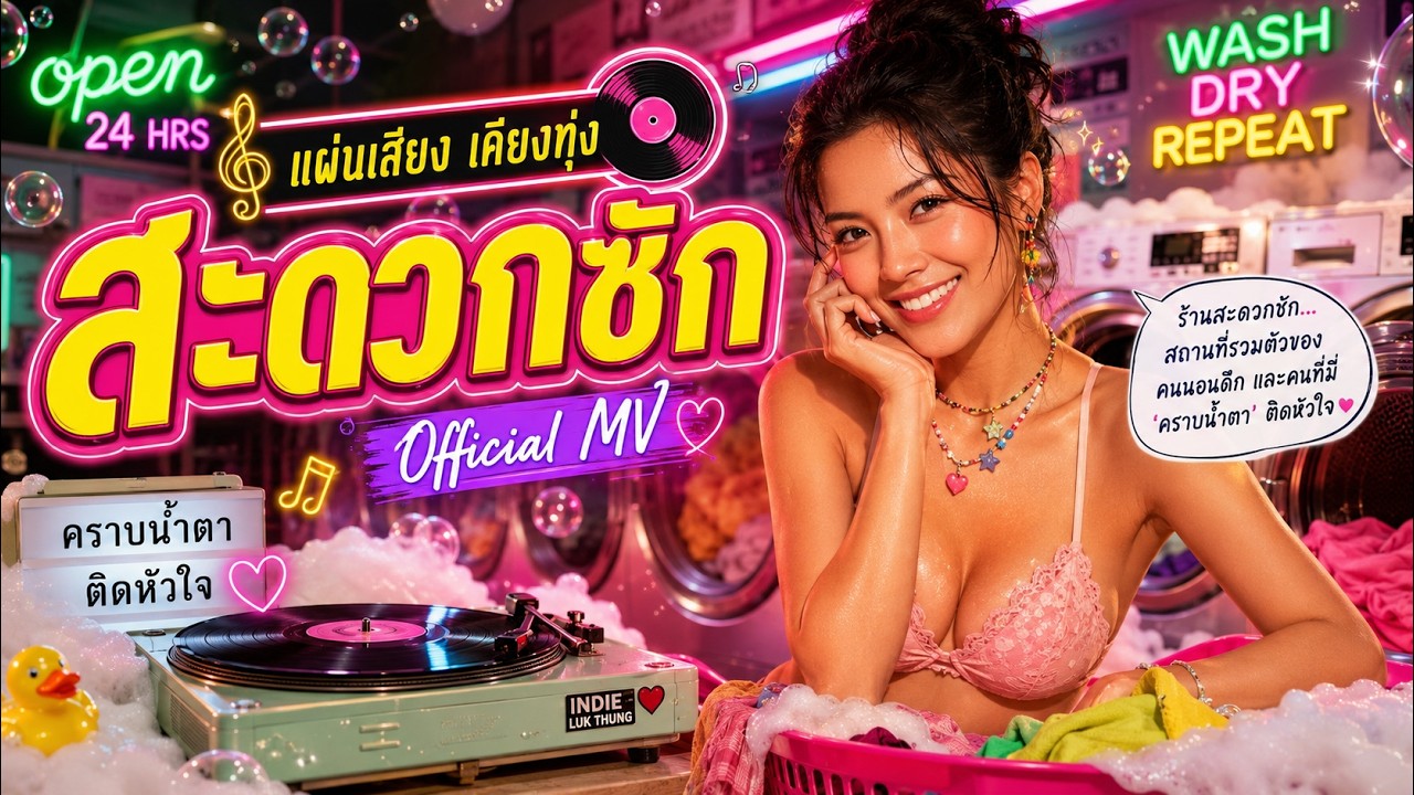 สะดวกซัก - แผ่นเสียง เคียงทุ่ง | ซักผ้าสะอาด...แต่ซักใจไม่เคยลืม [Official MV]