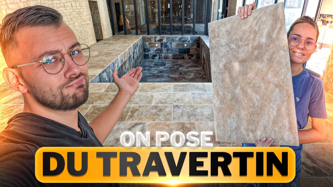 On pose du travertin… le résultat est incroyable ! rénovation maison