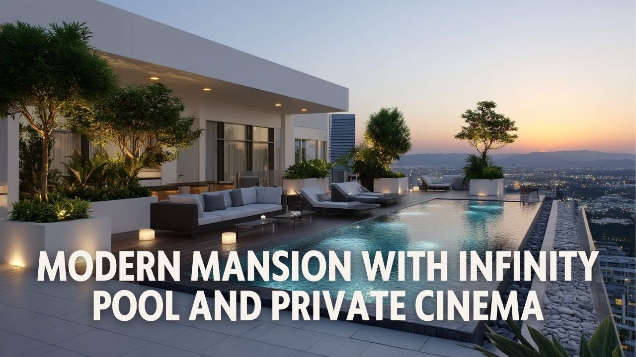 Inside a $12M Modern Mansion with Infinity Pool and Private Cinema
