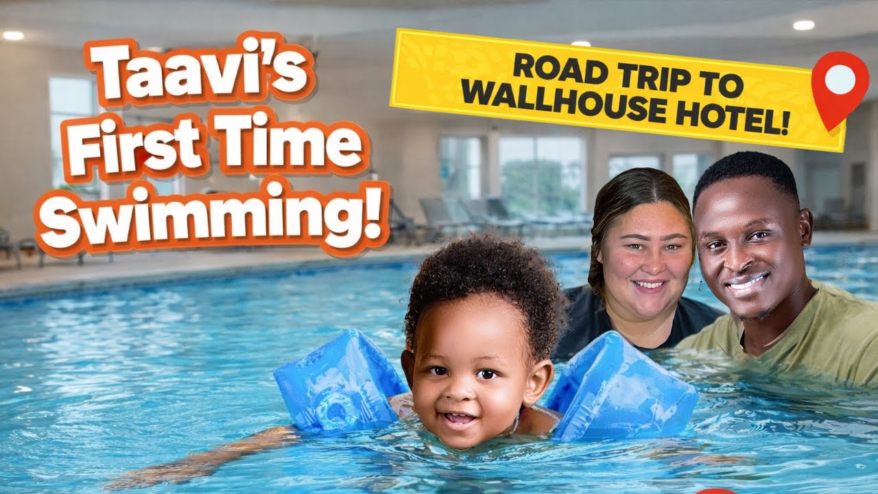 Taavi’s First Time Swimming | Road Trip To The @thewallhousehotel |Travel |Vlog |The Bichanga Family