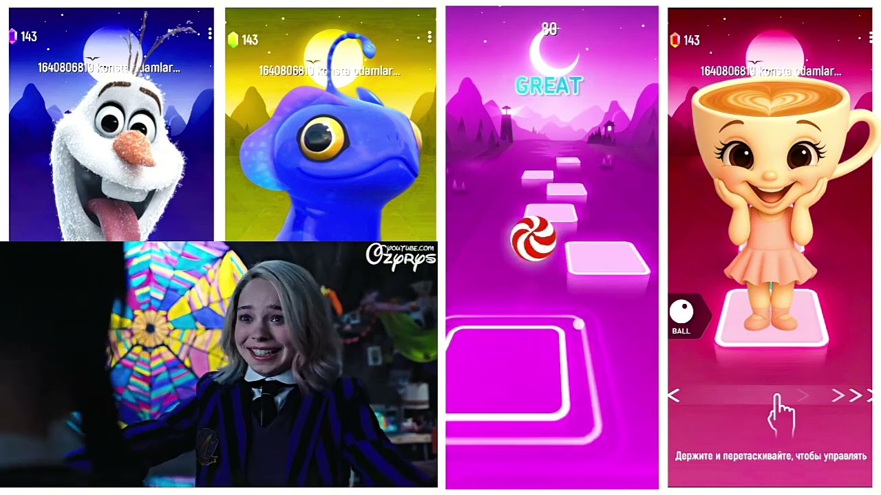 Tiles hop, Coffin dance, Frozen, Sea beast, Wednesday, Ballerina Coppuccino, Song, (COVER)