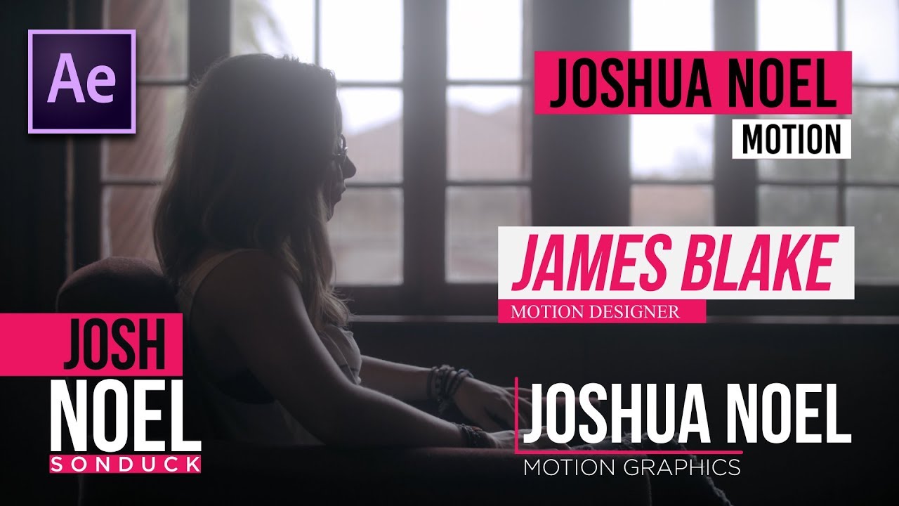 Create 3 Types of Lower Thirds | After Effects Tutorial