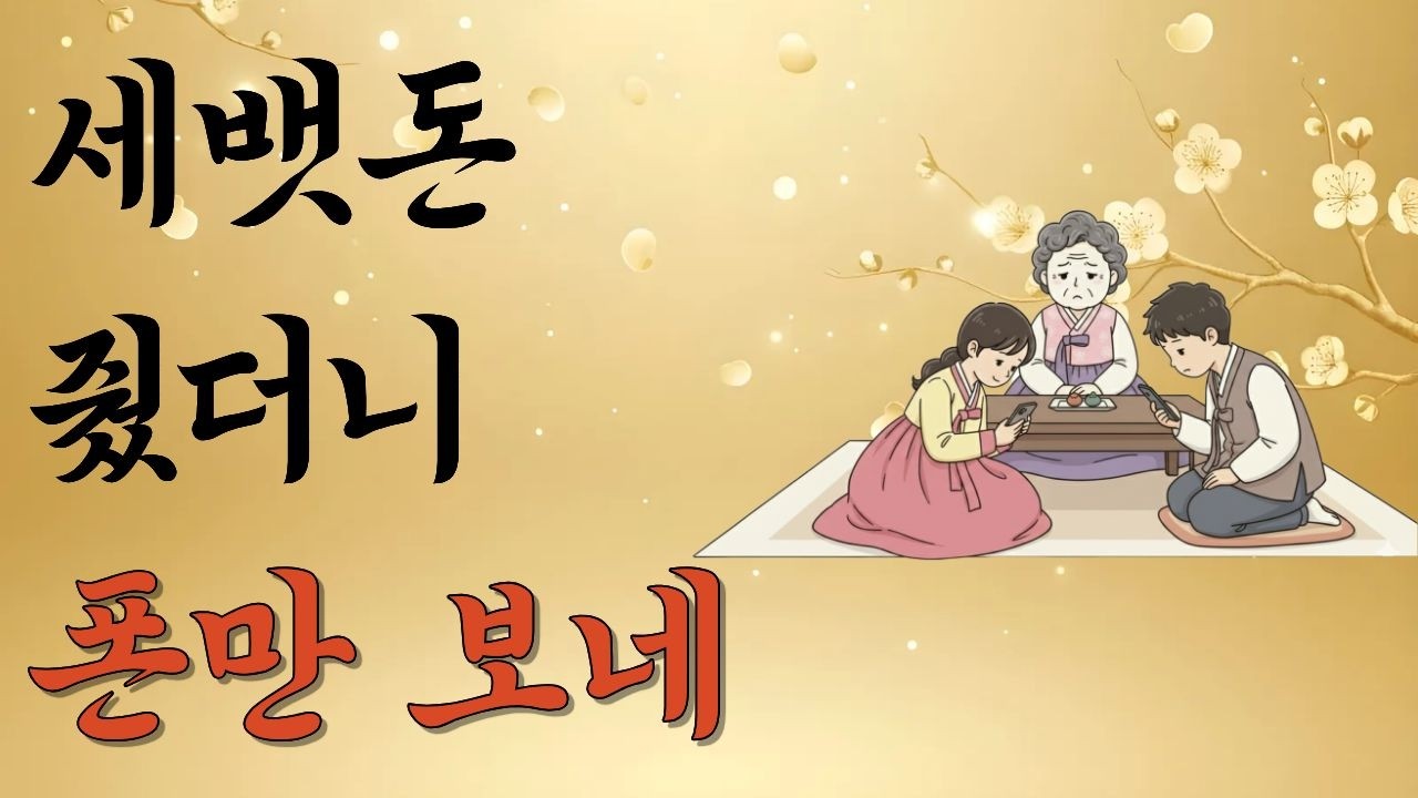 설날 세뱃돈 줬더니 폰만 보는 자식들,화내지 말고'이것'하세요