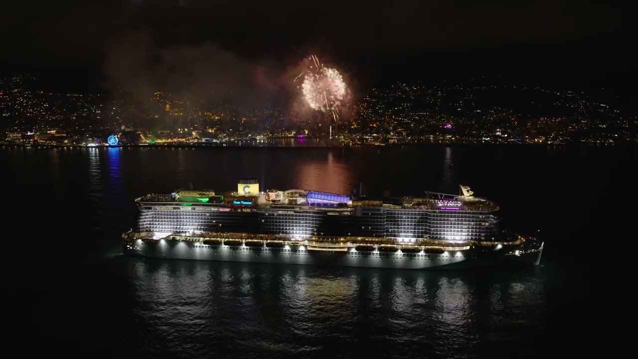 Sanremo 2026 - Nave Costa Toscana - Fuochi d'artificio