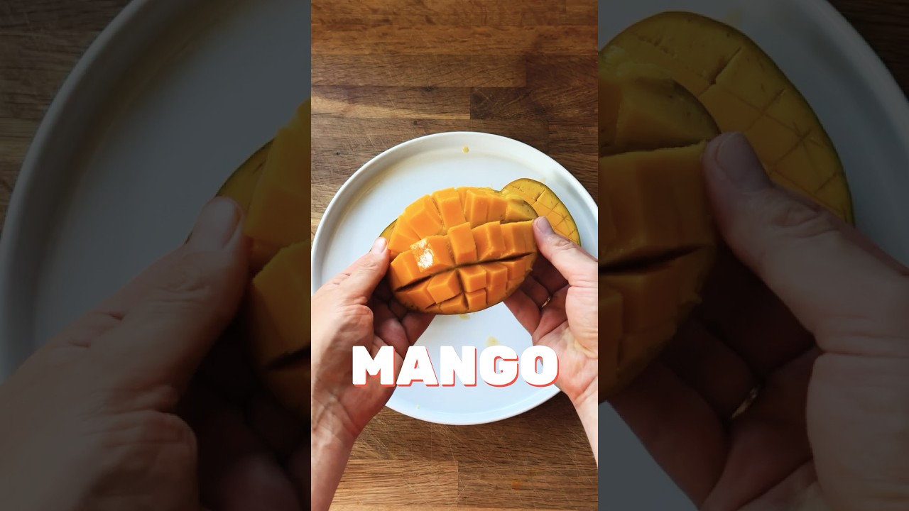 Jak obrać mango i zrobić mango jeża? 🥭 #owoce