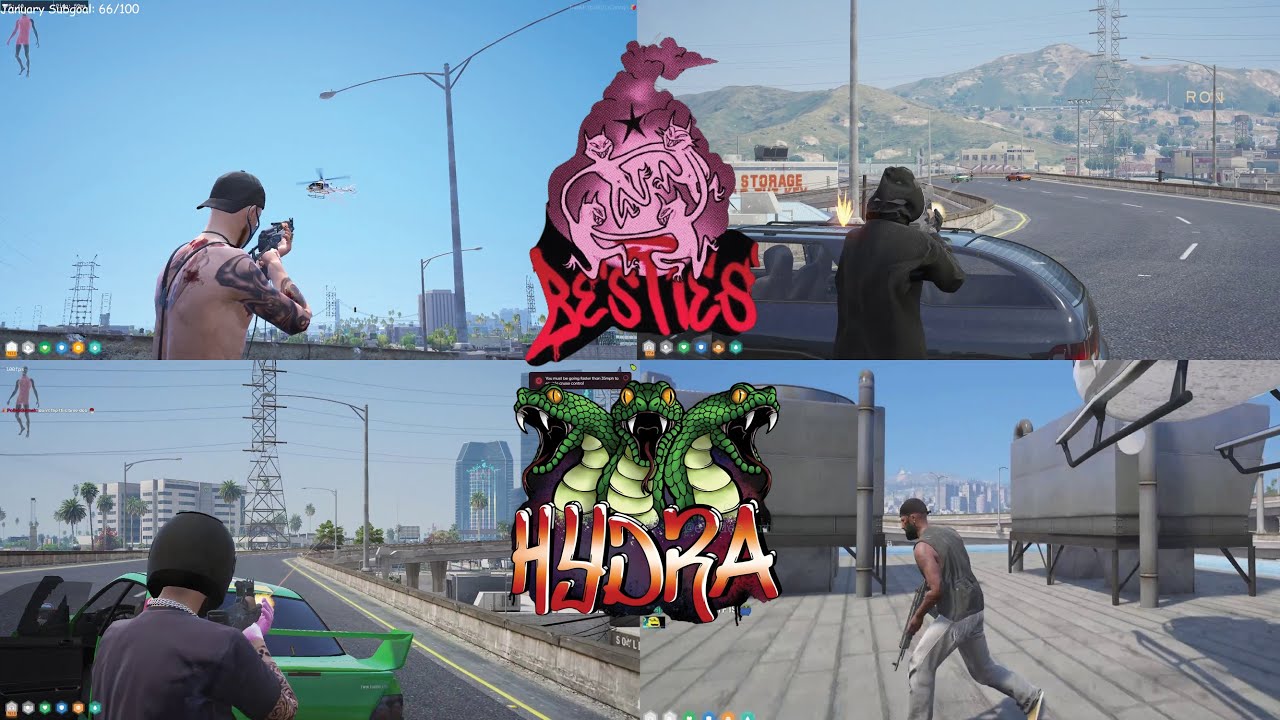Besties против Hydra, бой 6 на 6 на Олимпийском изгибе