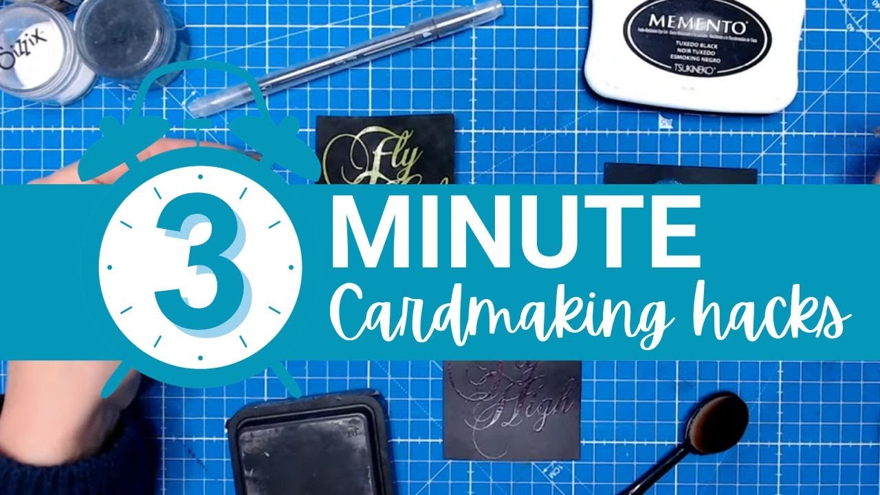 3 Minute Cardmaking Hack - Coloured Heat Embossing Effect