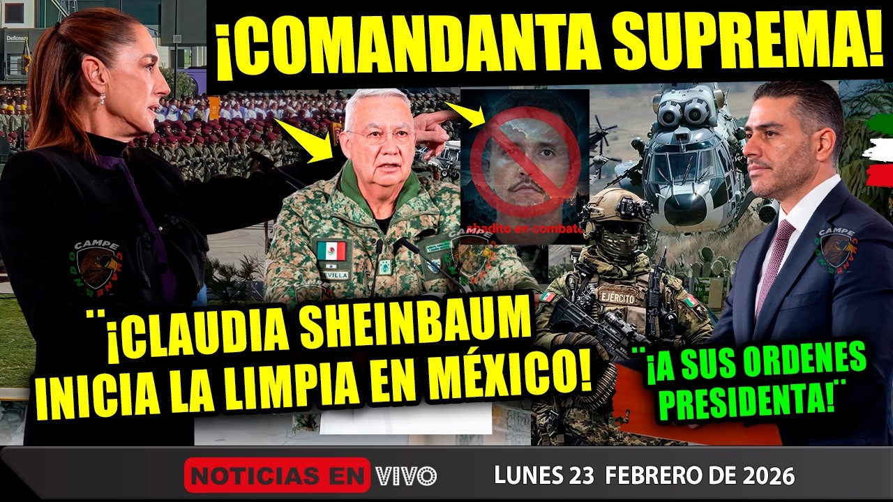 MÉXICO ¡TIENE COMANDANTA SUPREMA DE LAS FUERZAS ARMADAS! SHEINBAUM EJÉRCITO MENCHO HARFUCH TREVILLA