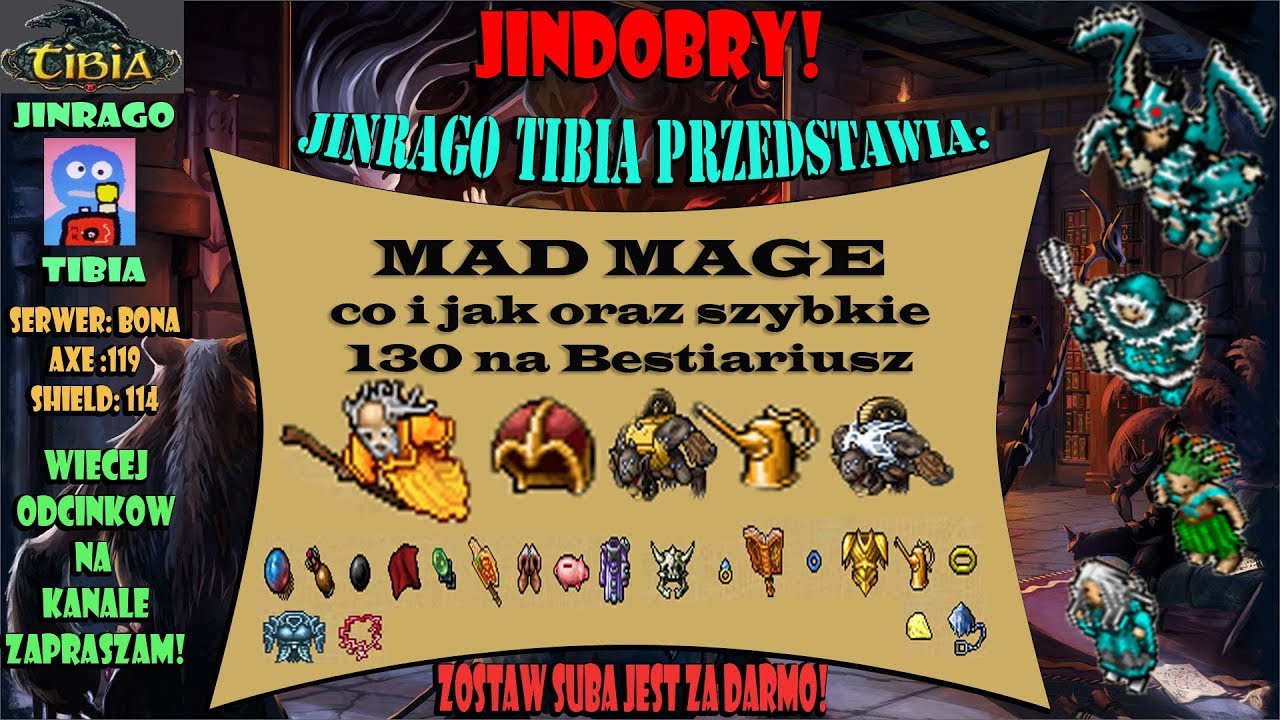 Tibia 2018 - Mad Mage oraz szybkie 130 Charmow
