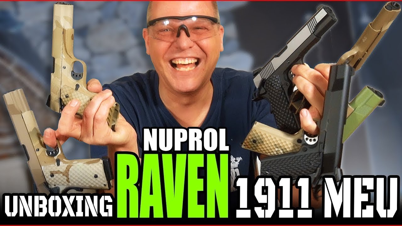 Nuprol Raven 1911 MEU GBB Airsoft Unboxing First try  Deutsch