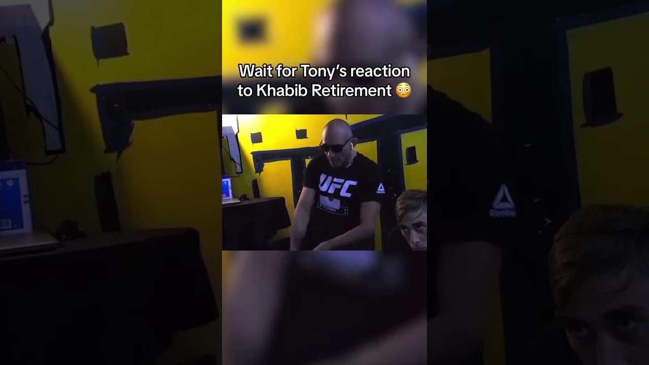 Tony&rsquo;s reaction to Khabib retiring 🔊 (via UFC)