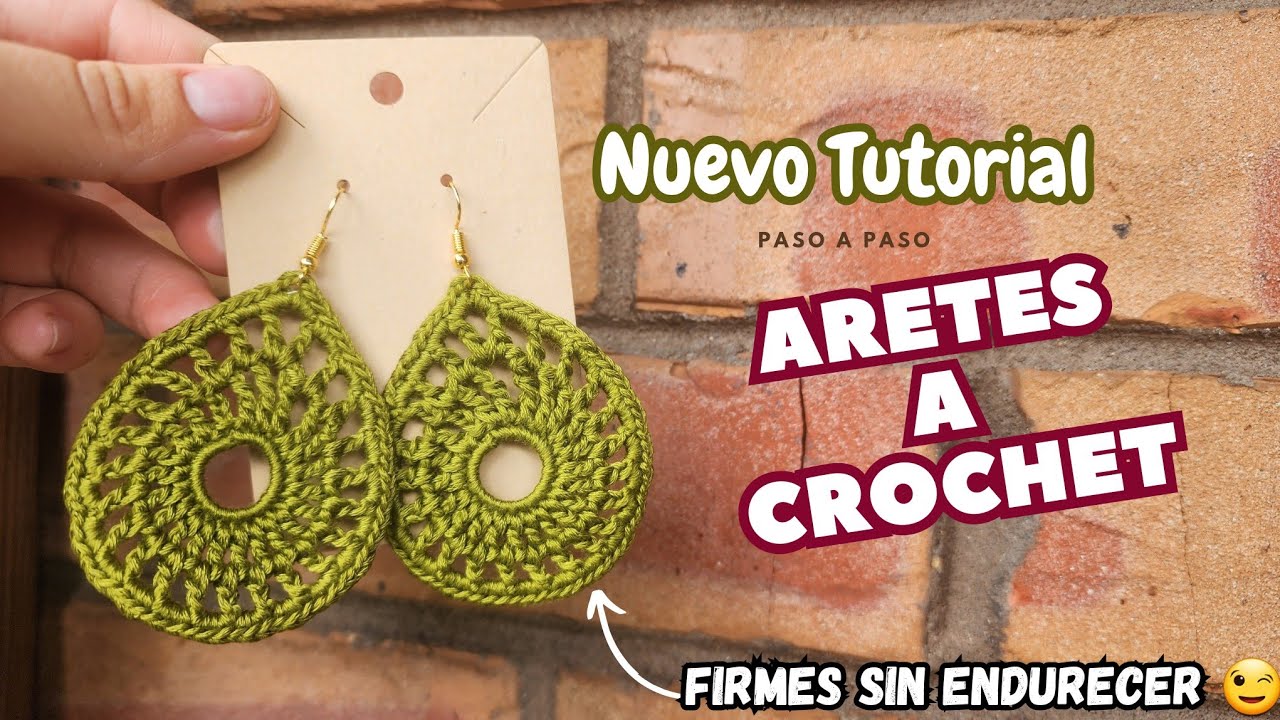 Nuevo Diseño de Aretes a crochet|Firmes sin endurecer|Que esperas para tejerlos|PONERLOS A LA VENTA|