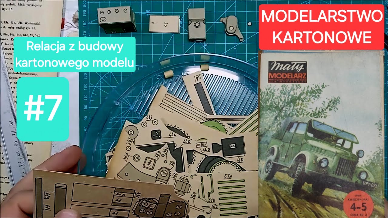 MODELARSTWO KARTONOWE #7 relacja z budowy modelu GAZ 69 Mały Modelarz, kartonowy model / reupload
