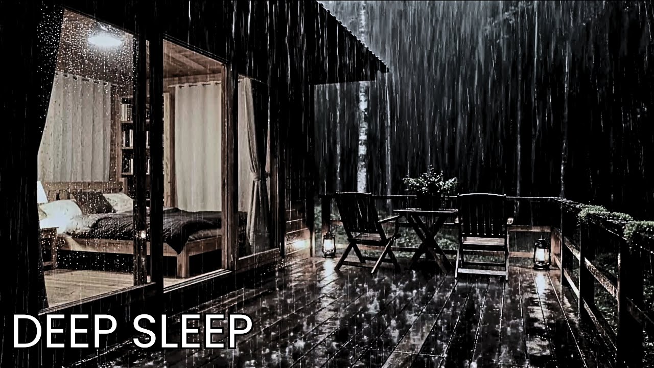 Sleep Like a Baby 🌧️ Cozy Cabin Rain Sounds All Night (No Music)