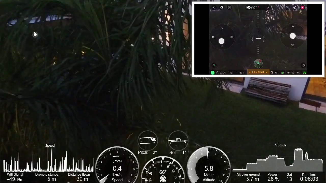 BEBOP 2 DEMO SCREEN MULTI  FLIGHT DATA