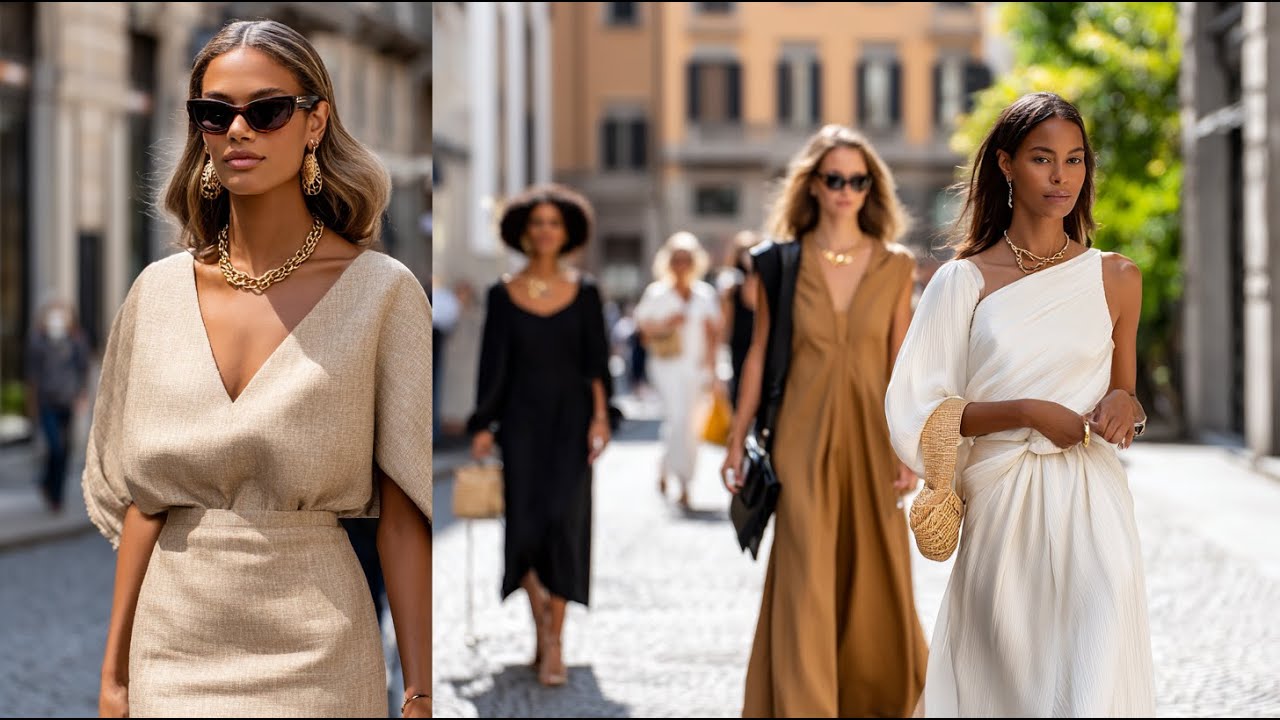 🔥 MILAN STREET STYLE JUNE 2025 | Elegant Quiet Luxury Dresses Inspired by The Row 🇮🇹 30&deg;C Vibes! 👗