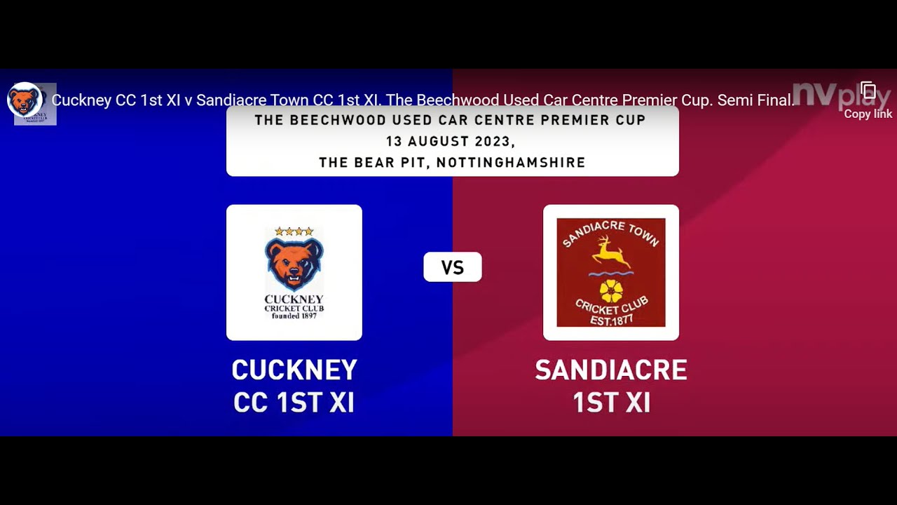Highlights: Cuckney CC v Sandiacre Town CC. Derby Cup 13-08-23.