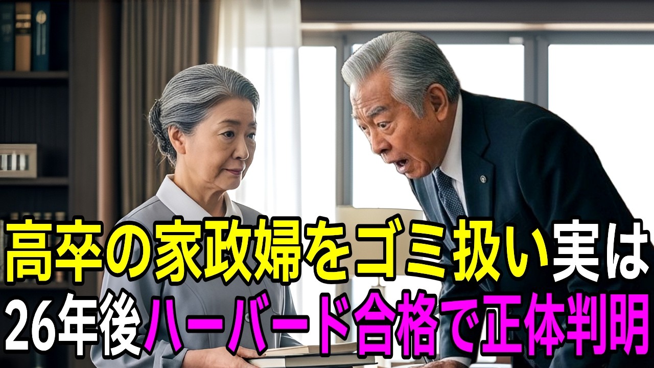 【スカッと】高卒の家政婦に出会った学年ビリの孫娘、ハーバード大学に合格！実は封印された天才だった彼女が、冷酷な家族を絶句させた物語【シニア】