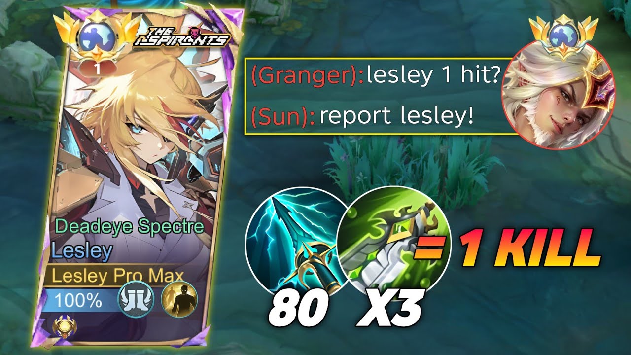 GLOBAL LESLEY BEST BURST DAMAGE HACK BUILD 1 HIT 2026!!💀 (op build) - LESLEY BEST 1 HIT BUILD 2026!!