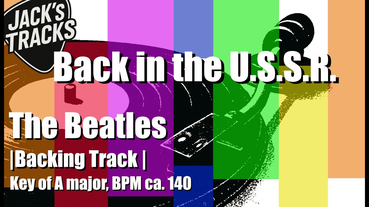 Back in the U.S.S.R. Backing Track (No Vocals) - The Beatles | Key of A | Classic rock guitar