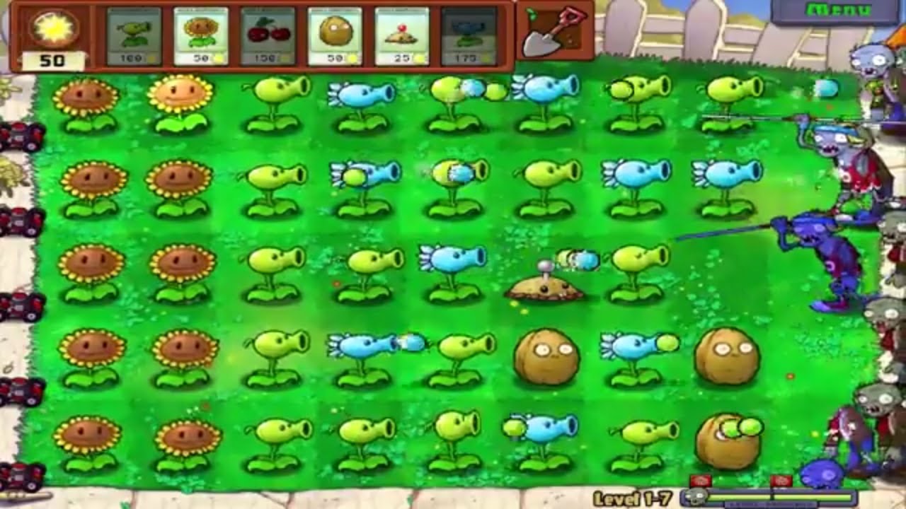 Plants Vs Zombies - Hoa Quả Nổi Giận Không Hack – Cho Người Mới Bắt Đầu Level 1 ( 1- 7)