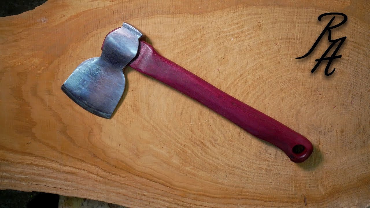 Restoring a vintage Elwell Axe with purpleheart handle | RA03